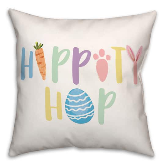 Hippity Hop 18" x 18" Throw Pillow